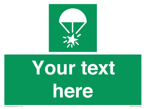 Custom sign safe condition Rocket parachute flare